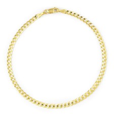 10K Gelbgold Solide 3mm Konkav