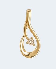 Harry Ivens IV Anhänger GG 375 mit champagner Brillant ca. 0,10 ct.