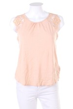 H&M Top Häkelspitze S nude