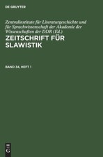 Zeitschrift F?R Slawistik
