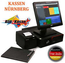 15" HANDEL-Kasse für Imbiss Laden Kiosk Supermarkt: Kasse Drucker TSE-konform