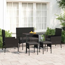 Gartenmöbel Kissen 6-tlg. Poly Rattan Lounge Sitzgruppe mehrere Auswahl vidaXL