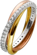 Tricolor Dreifach Trinity Ring