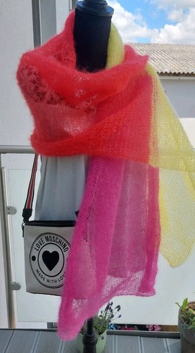 Tuch handgestrickt mohair - tuch,