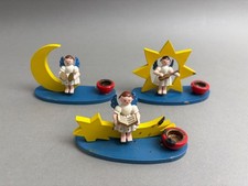 3 Erzgebirge Kerzenhalter