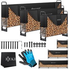 KESSER® Kaminholzregal Metall Brennholzregal Kaminholzlager Holzlager Holzregal