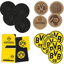 Borussia Dortmund Bierdeckel Untersetzer Kork Silikon Holz Glasuntersetzer BVB