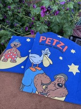 Petzi Kinder Bettwäsche 135x200 Kissen 80x80 Baumwolle gebraucht VINTAGE