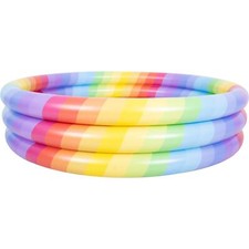 Planschbecken Kinderpool Gartenpool Babypool aufblasbar168x38cm Regenbogen XXL