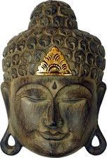 Geschnitzte Buddha Maske mit
