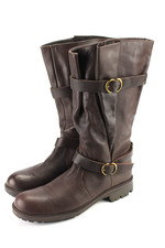 Esprit Gr.42Damen Stiefel Stiefeletten Boots Winter Leder Braun  WIE NEU  K 236