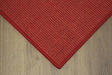 Sisal Teppich umkettelt rot