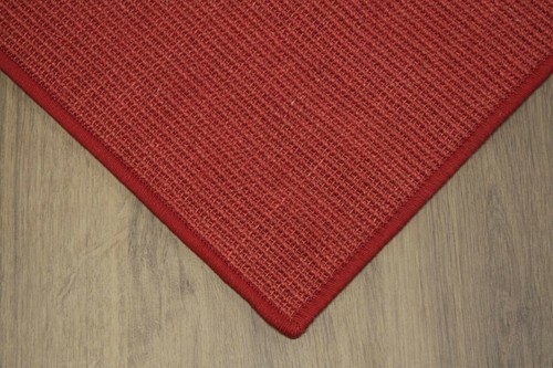 Sisal teppich umkettelt rot - sisal,