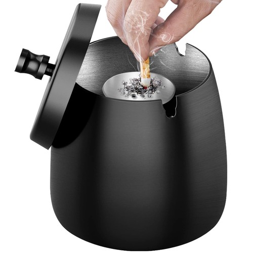 Aschenbecher groß schwarz - groß,