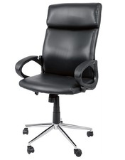 Livarno Home Drehstuhl mit Kunstlederpolsterung schwarz Bürostuhl Stuhl