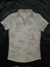 Macade Golf Poloshirt Nolan Damen Gr. XS Camo hell grau + beige, neu