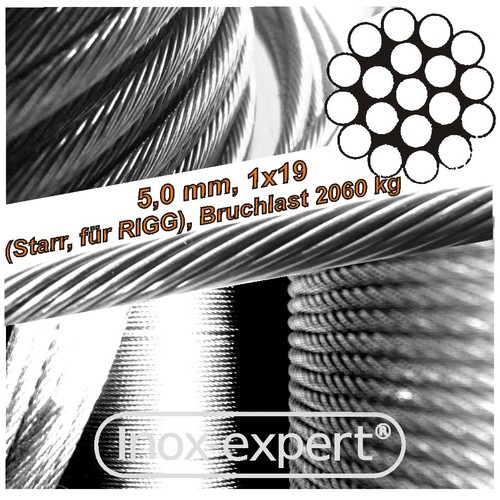 Seil mm 1x19 - 5,
