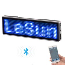 Bluetooth Namensschild LED Badge 11x44 Pixel - diverse Farben 
