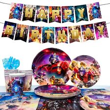 Transformers Geburtstagsdekorationen, Blau, teiliges Transformers Partygeschirr