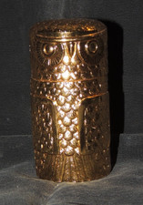 Dose Eule abnehmbarer Kopf Metall Messing? ca. 7,5cm Dekorfigur Geschenk Sammler