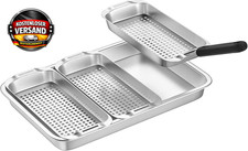 Edelstahl Grillkorb Set für