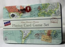 PLAYING CARD GAME SET : Karten unbenutzt : Metall-Box