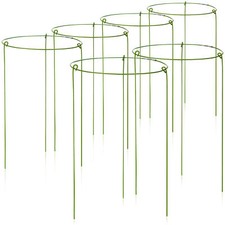 6x Blumen- & Staudenhalter - Strauchstütze rund - Buschstütze für Blumen