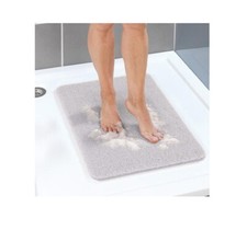 Aqua Grip Duschmatte Der sichere 2 in1 Dusch-Teppich Badematte rutschfest beige