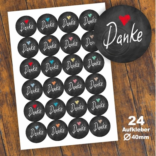 Aufkleber danke etikett - 24,