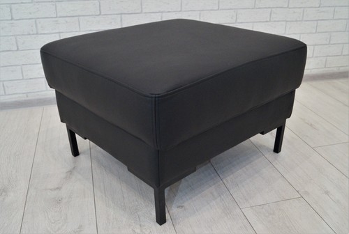 Schwarz echt leder - echt, hocker