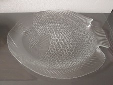 XXL Arcoroc Fischplatte Fisch Servierplatte  Schale Teller Glas  38,5x32cm groß