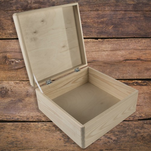Quadratische holzkiste mit - quadratische,