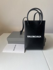 Balenciaga Unisex Shopping Tote Crossbody Bag Black 12x4x18 cm Wie Neu