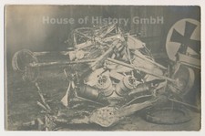 135389, Foto Absturz Jagdflugzeug, Sternmotor, Propeller, Leitwerk mit EK, Räder