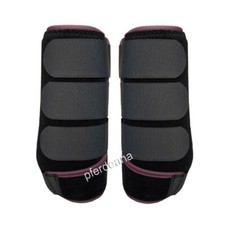 Fesselkopfgamaschen  ein 4 er Set schwarz/bordo Gamaschen Grösse Warmblut