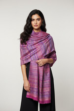 Plaid Pink Silk Scarf