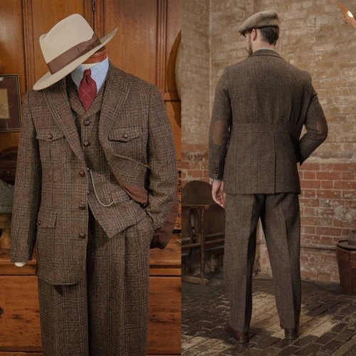 Tweed herren karierter anzug - tweed,