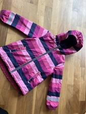 Topolino Regenjacke gefüttert Gr 110 pink blau gestreift Reflektoren