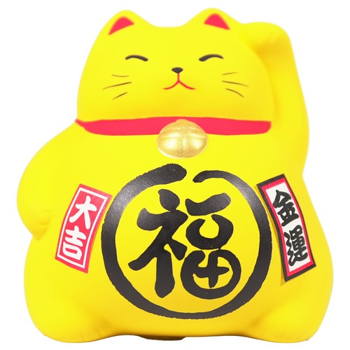 Lucky cat spardose - lucky, gelb