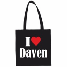 Tasche Beutel Baumwolltasche I Love Daven Schulbeuten Einkaufstasche Sporttasche