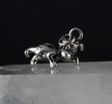 Charm Anhänger Silber 925 Hund liegend 3D zierlich - drollig & zauberhaft silver