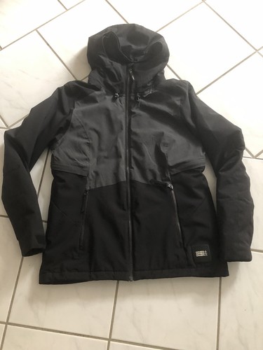 Schwarzgraue damen skijacke - schwarzgraue, damen-skijacke