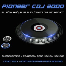 Pioneer CDJ 2000 NEXUS/2/BLUE ON AIR/PLAY & WEISS CUE LED MOD KIT (2 CDJS)