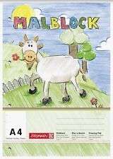 2 Brunnen 104740701 Malblock A4 70 g/m² 100 Blatt kopfverleimt 4-fach-gelocht