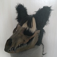 Furry Head Wolf Schädel Maske