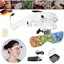 LED Kopflupe Lupenbrille Profi