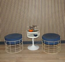 Set von 2 original Verner Panton 'T1' wire stool Hocker für Plus Linje 1960er