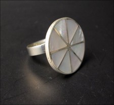 Ring Muschel Perlmutt 925er