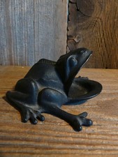 Frosch Gusseisen Aschenbecher alt antik Garten Teich Tiere Deko