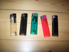 5 Cool Feuerzeuge mit Piezozündung, nachfüllbar